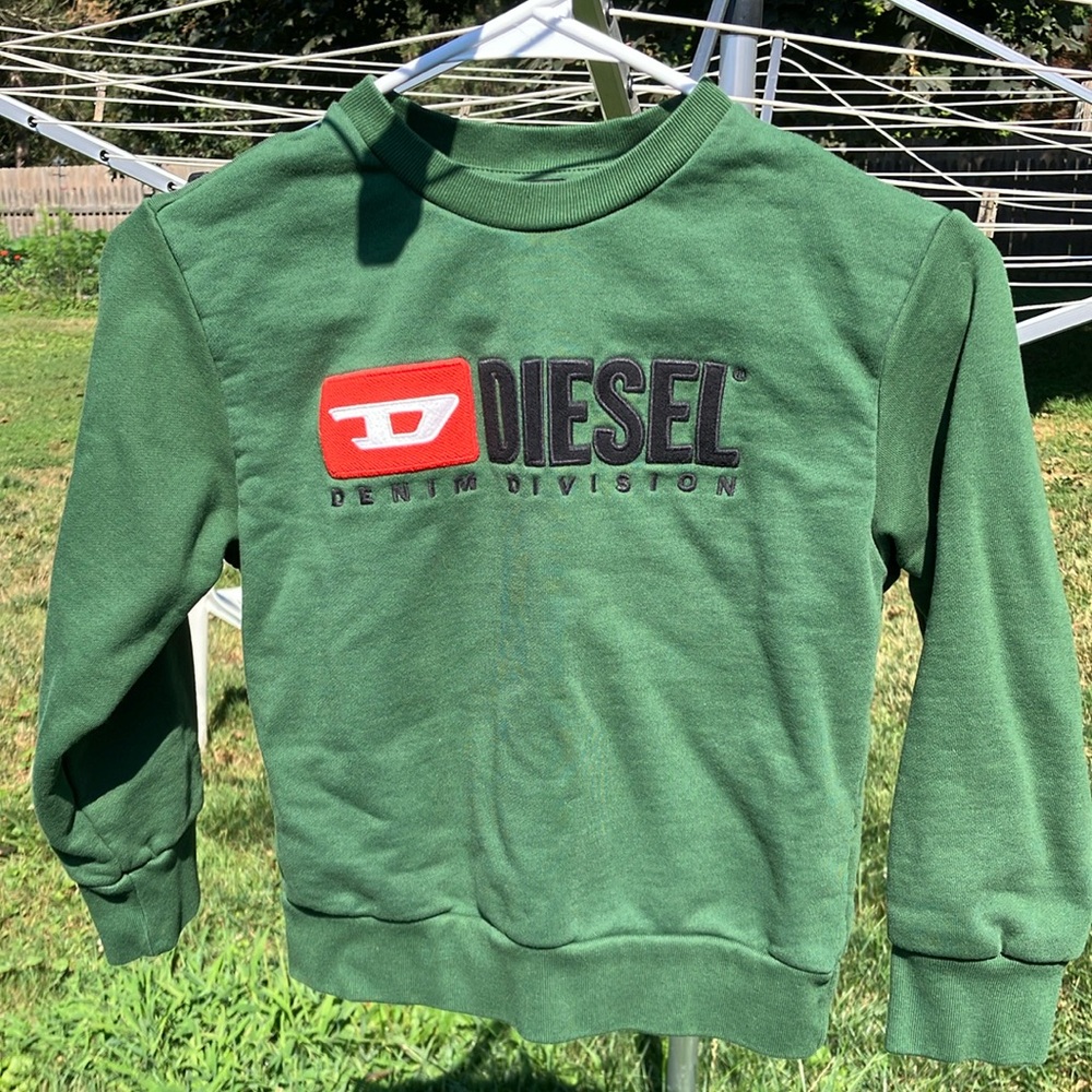 Diesel Kids Green Logo Sweatshirt